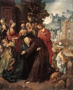 ENGELBRECHTSZ., Cornelis Christ Taking Leave of his Mother fdg Spain oil painting artist